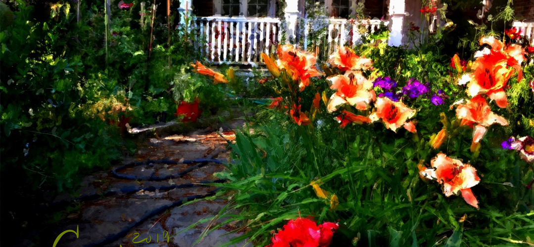 Blushing Orchid With White Bathtub